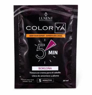 Tintura En Crema Para Cabello Color Yá Borgoña 15 mL Luxent
