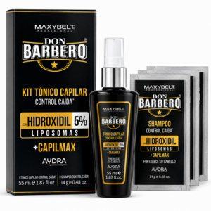 Kit Tonico Capilar Control Caida Hidroxil 5% Don Barbero 55 mL