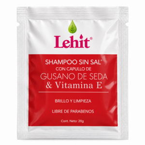 Shampoo Sin Sal Con Capullo De Gusano De Seda & Vitamina E Lehit 30 g