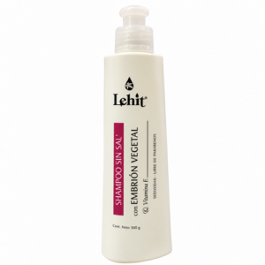 Shampoo Sin Sal Con Embrión Vegetal & Vitamina E 300 g Lehit