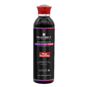 Shampoo Tono Sobre Tono Rojo Escarlata Maxybelt 200 mL