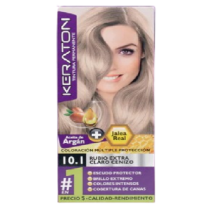 Tinte Keraton 60ml Rubio Extra Claro Cenizo 10.1