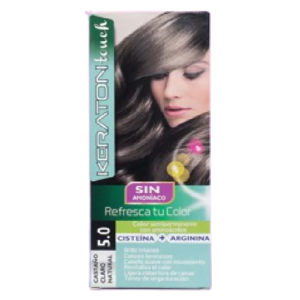 Tinte Keraton Sin Amoniaco  60ml Castaño Claro Natural 5.0
