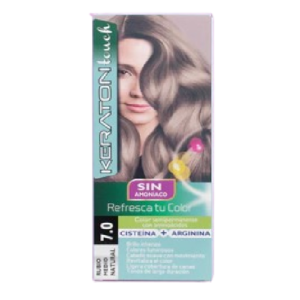 Tinte Keraton Sin Amoniaco 60ml Rubio Medio Natural 7.0