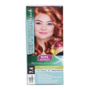 Tinte Keraton Sin Amoniaco 60ml Cobre Intenso 7.4