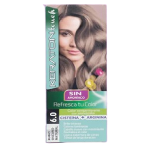 Tinte Keraton Sin Amoniaco 60ml Rubio Claro Natural 8.0