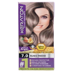 Tinte Keraton 60ml Rubio Medio 7.0