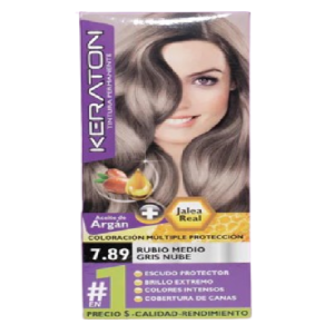 Tinte Keraton 60ml Rubio Medio Gris Nube 7.89