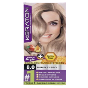 Tinte keraton 60ml Rubio Claro 8.0