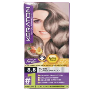 Tinte Keraton 60ml Rubio Claro Irisado 8.8