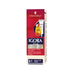 Tinte Igora Vital 8-1 Rubio Claro Cenizo X 50mL