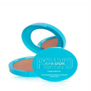 Polvo Compacto De Vitamina E, Aceite De Calendula y Filtro Solar 14g Tono 8 Ligne D'or