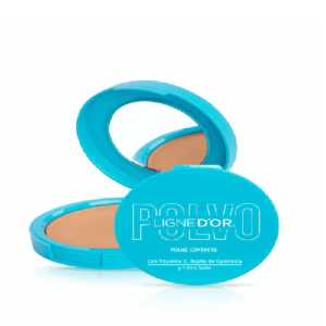 Polvo Compacto De Vitamina E, Aceite De Calendula y Filtro Solar 14g Tono 6 Ligne D'or