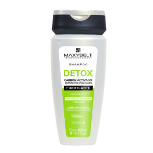 Shampoo Detox Con Carbón Activado Extractos Vegetales 400 mL Maxybelt