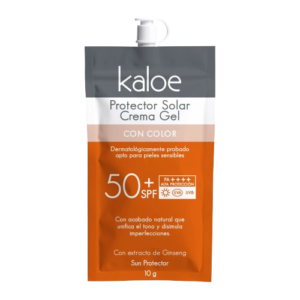 Protector Solar Crema Gel con Color  50spf 10g Kaloe