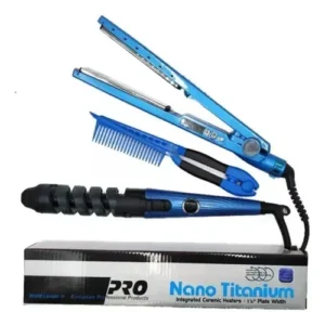 Combo De Plancha + Rizadora Titanium S&L REF B-007