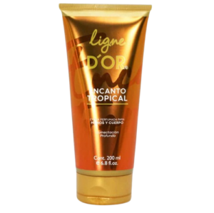 Crema Perfumada Para Manos Y Cuerpo Ligne D'or 200 mL Encanto Tropical